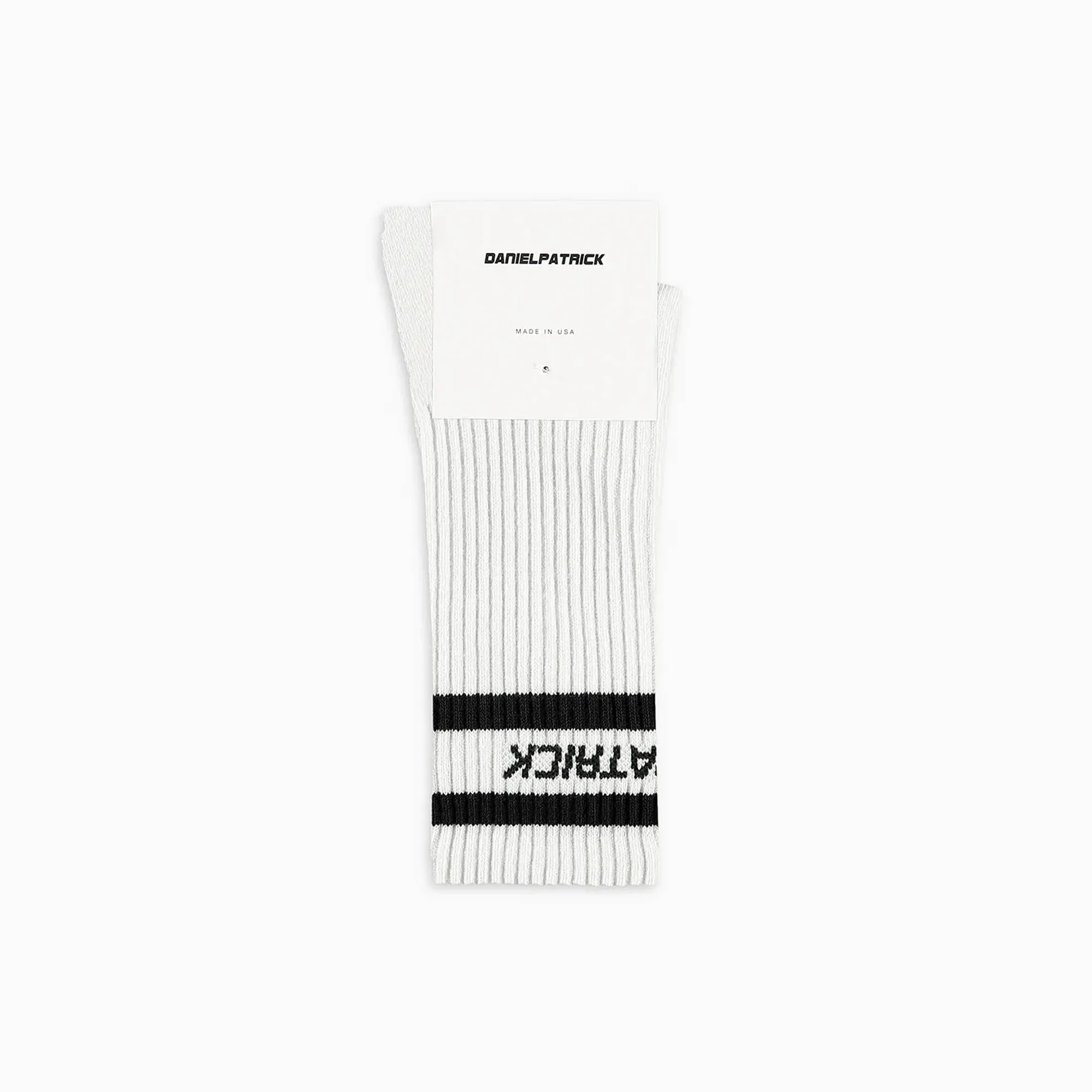 3 pack logo stripe b-ball socks / cream   black