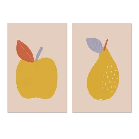 Apple and Pear, Set Of 2 , By Menina Lisboa