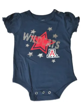 Arizona Wildcats Colosseum Infant Navy Stars Blouse One Piece Outfit (3-6M)