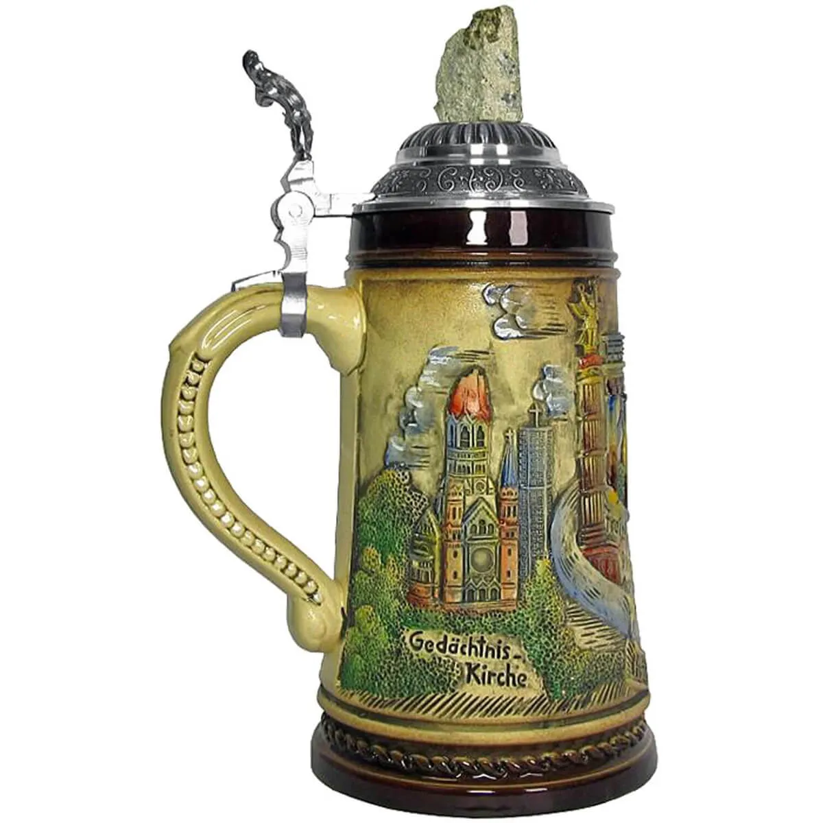 Berlin Stein with Authentic Wall Piece .5L