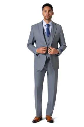 Berragamo BP04KE-07 3PC Notch Modern Suit - Blue