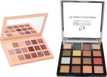 Bingeable High Pigmentation 18 Colors Nude Edition Eye Shadow Palette with Es-17 (2) HNH 16 Multi Colors Professional Eye Shadow Palette (Multicolor)