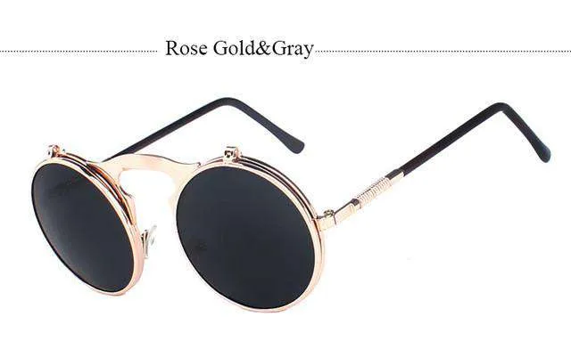 Classic Retro Brand Steampunk Sunglasses