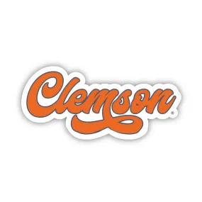 Clemson Retro Script Decal