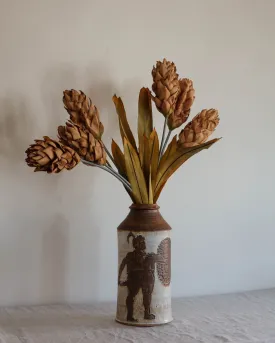 Faux Ginger Triple Flower Stem