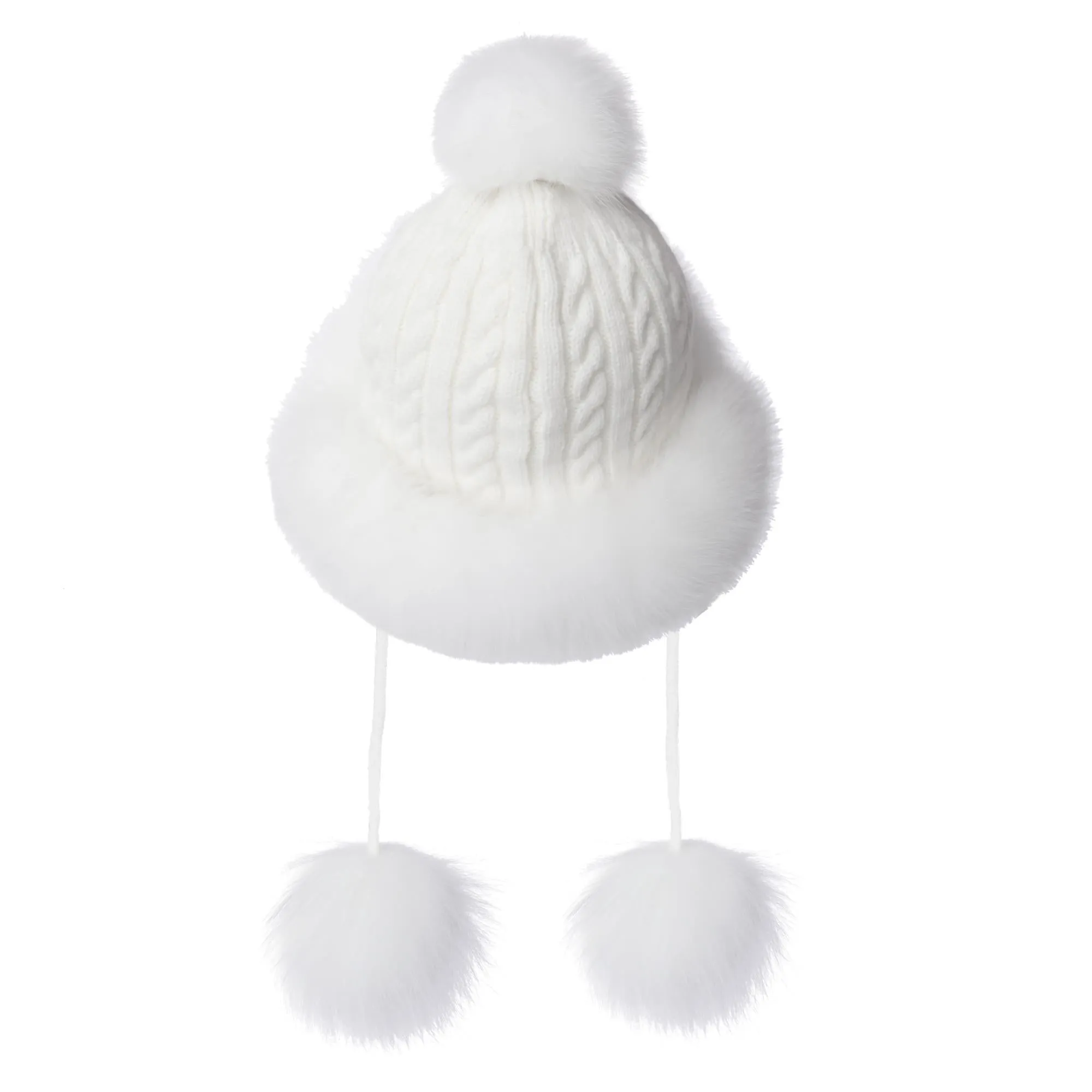 FUR STORY Winter Women's Fur Hat Knitted hat Snow Cap Ear Protector Cap Fur Millinery Warm Hat 21619