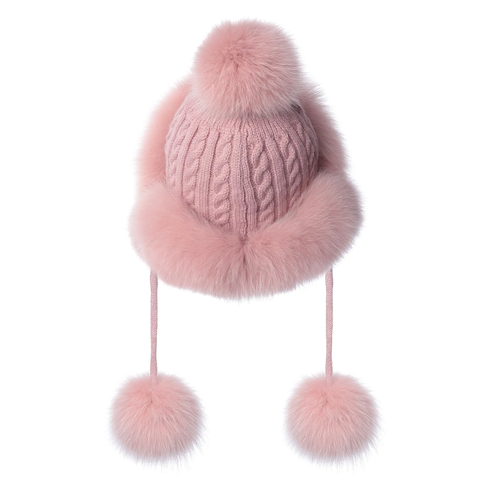 FUR STORY Winter Women's Fur Hat Knitted hat Snow Cap Ear Protector Cap Fur Millinery Warm Hat 21619