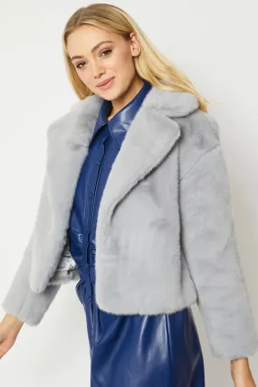 Grey Faux Fur Jacket