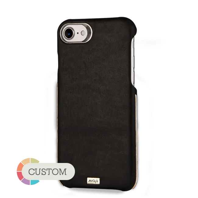 Grip Silver - Premium iPhone 7 leather case