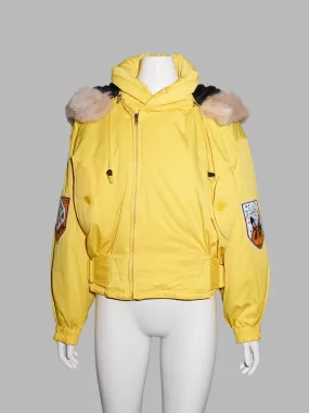 Jean-Charles de Castelbajac Sport 1990s padded yellow ski jacket - size 1 S