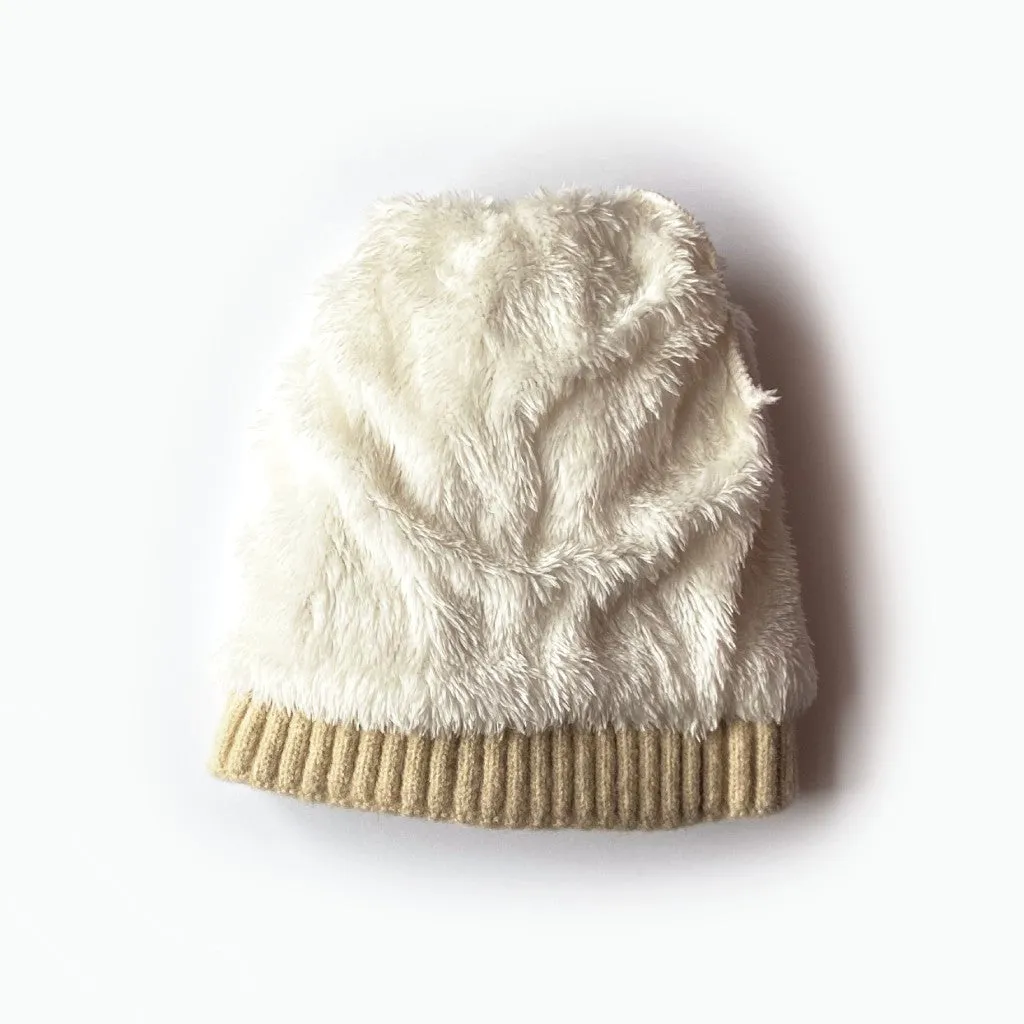 Kate Fleece Lined Beanie - Cream