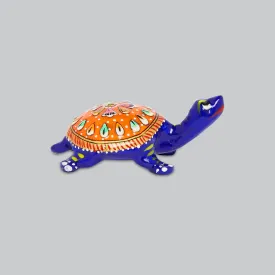 Metal Enamel Handpainted Turtle 2.5 in