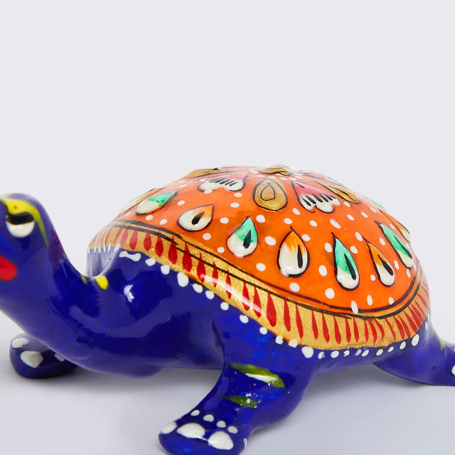 Metal Enamel Handpainted Turtle 2.5 in