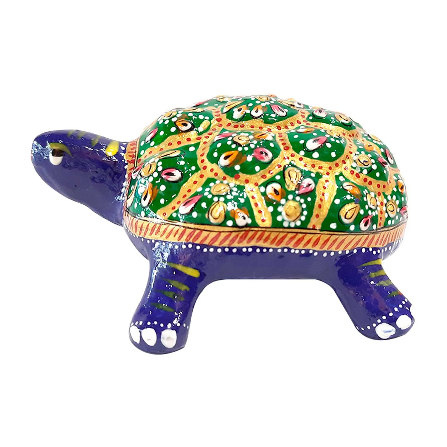 Metal Enamel Handpainted Turtle 4 in