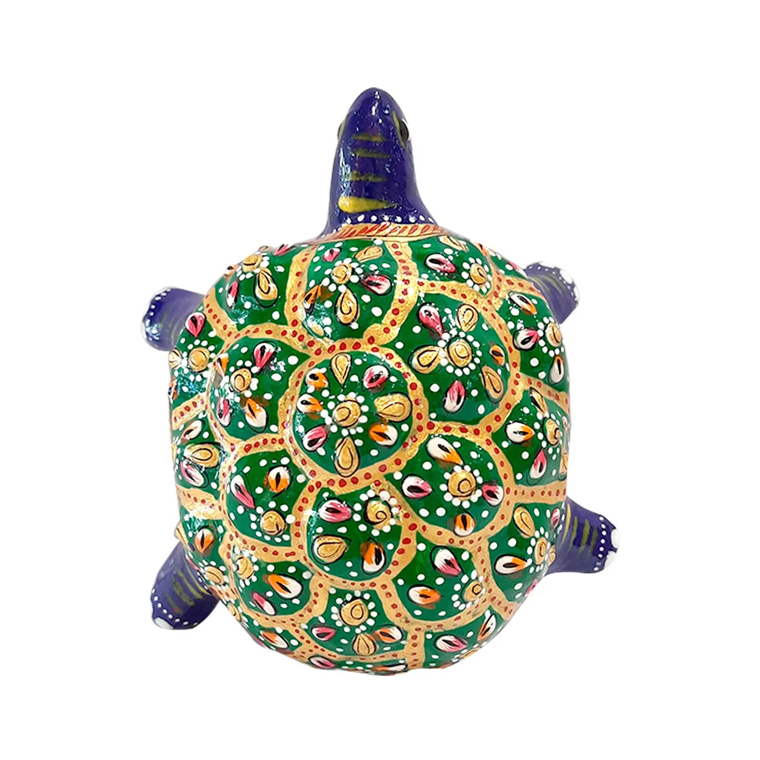 Metal Enamel Handpainted Turtle 4 in