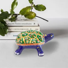 Metal Enamel Handpainted Turtle 4 in