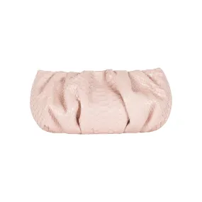 Mini Python Crossbody Clutch - Blush