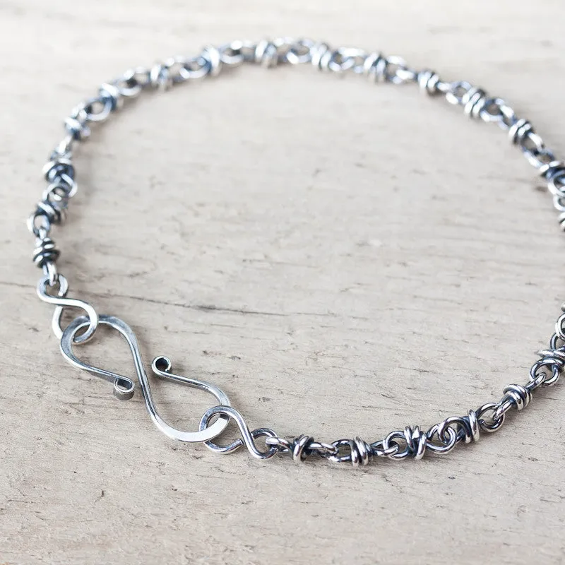 Minimalist Sterling Silver Chain Bracelet, Sterling Silver