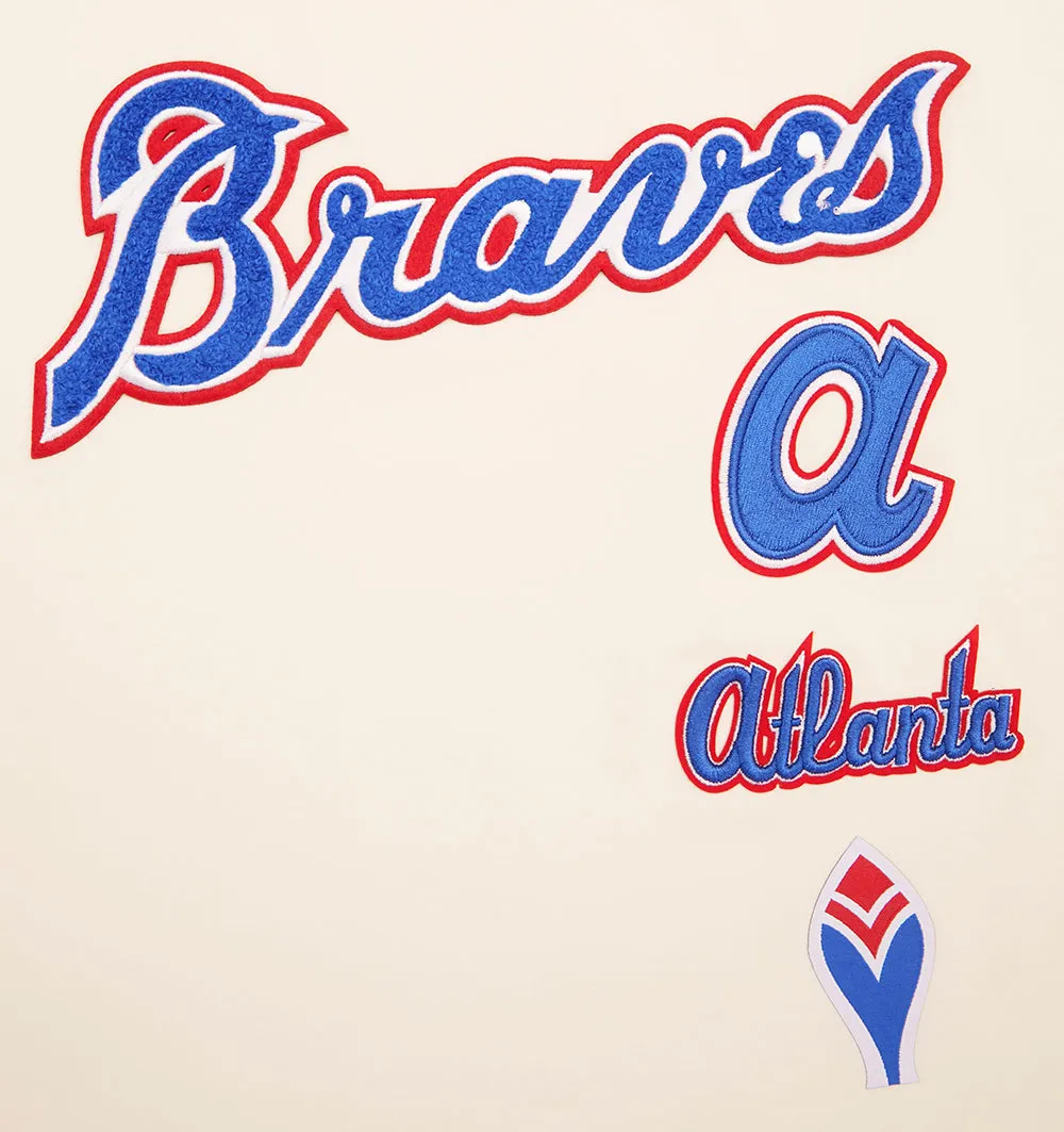 MLB ATLANTA BRAVES RETRO CLASSIC WOMEN'S BOXY TEE (EGGSHELL)