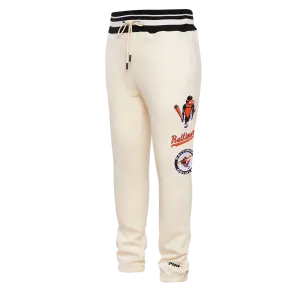 MLB BALTIMORE ORIOLES RETRO CLASSIC MEN'S SWEATPANT (EGGSHELL/ BLACK)