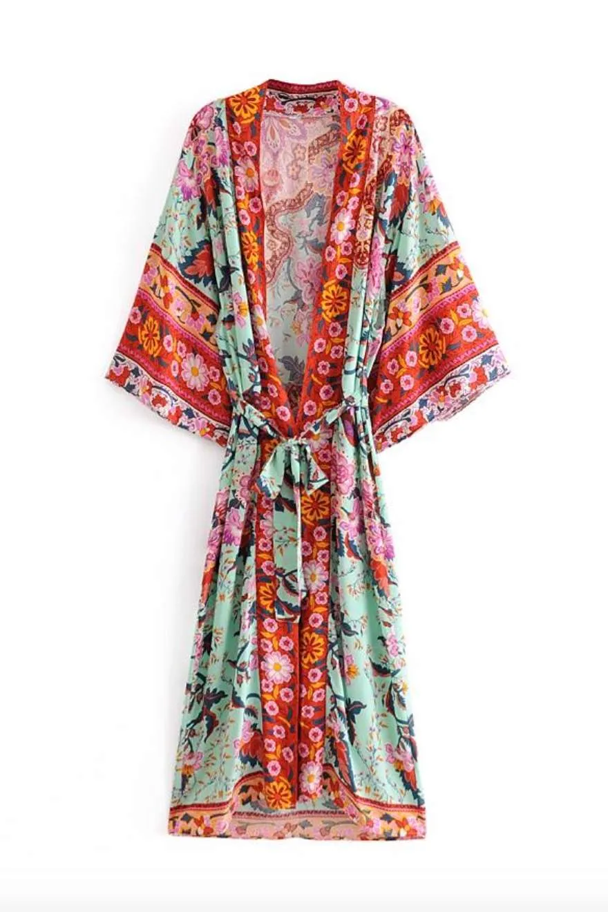 Okinawa Paradise Boho Kimono