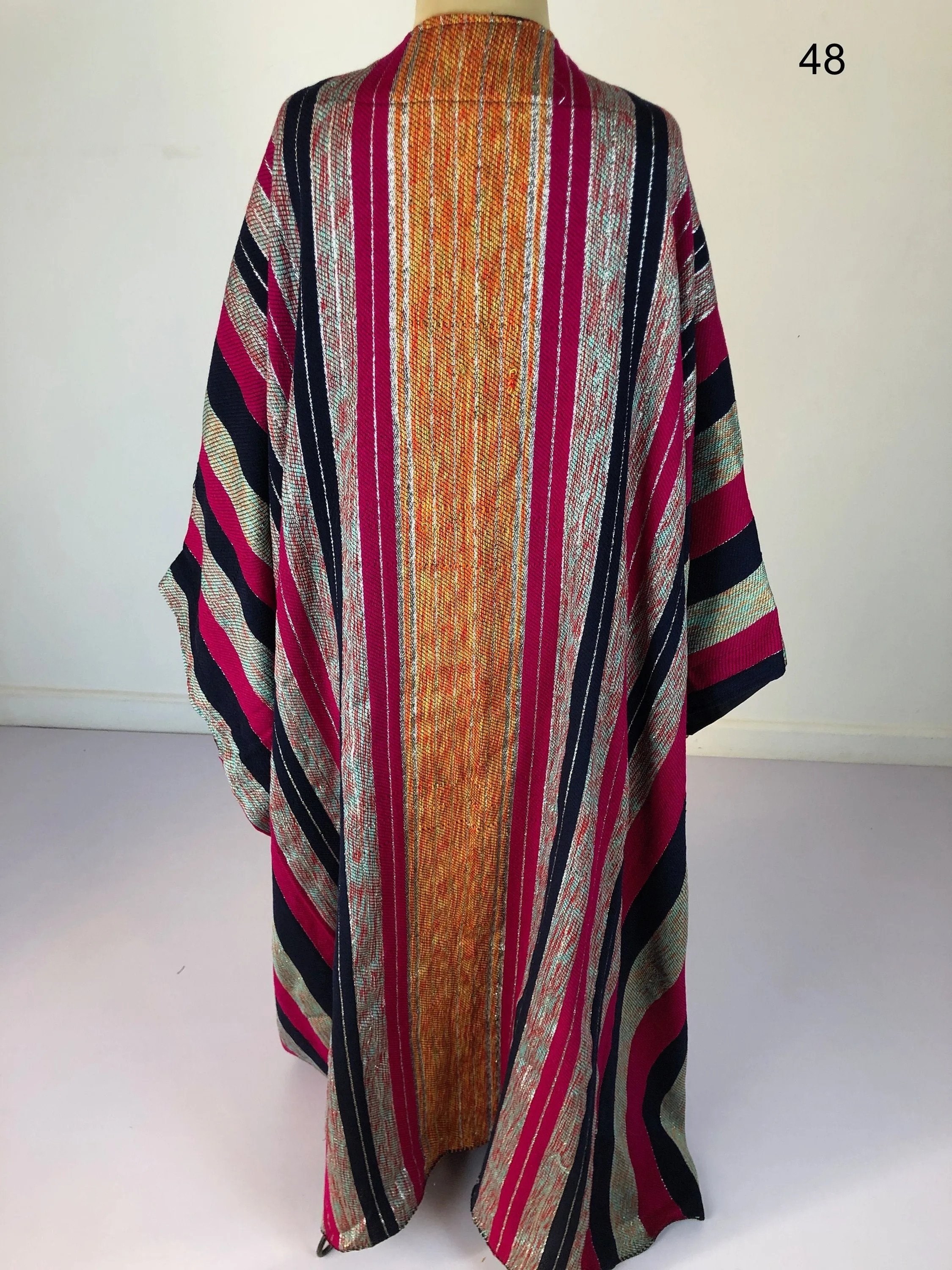 One of a kind hand loomed Kimono, Winter Wool Kimono, Abayas, Winter Abaya, Colorful Abaya, Handmade Abaya, Kimonos for women