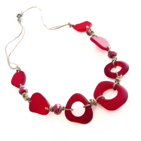 "Tidal Pool" Necklace (Red)