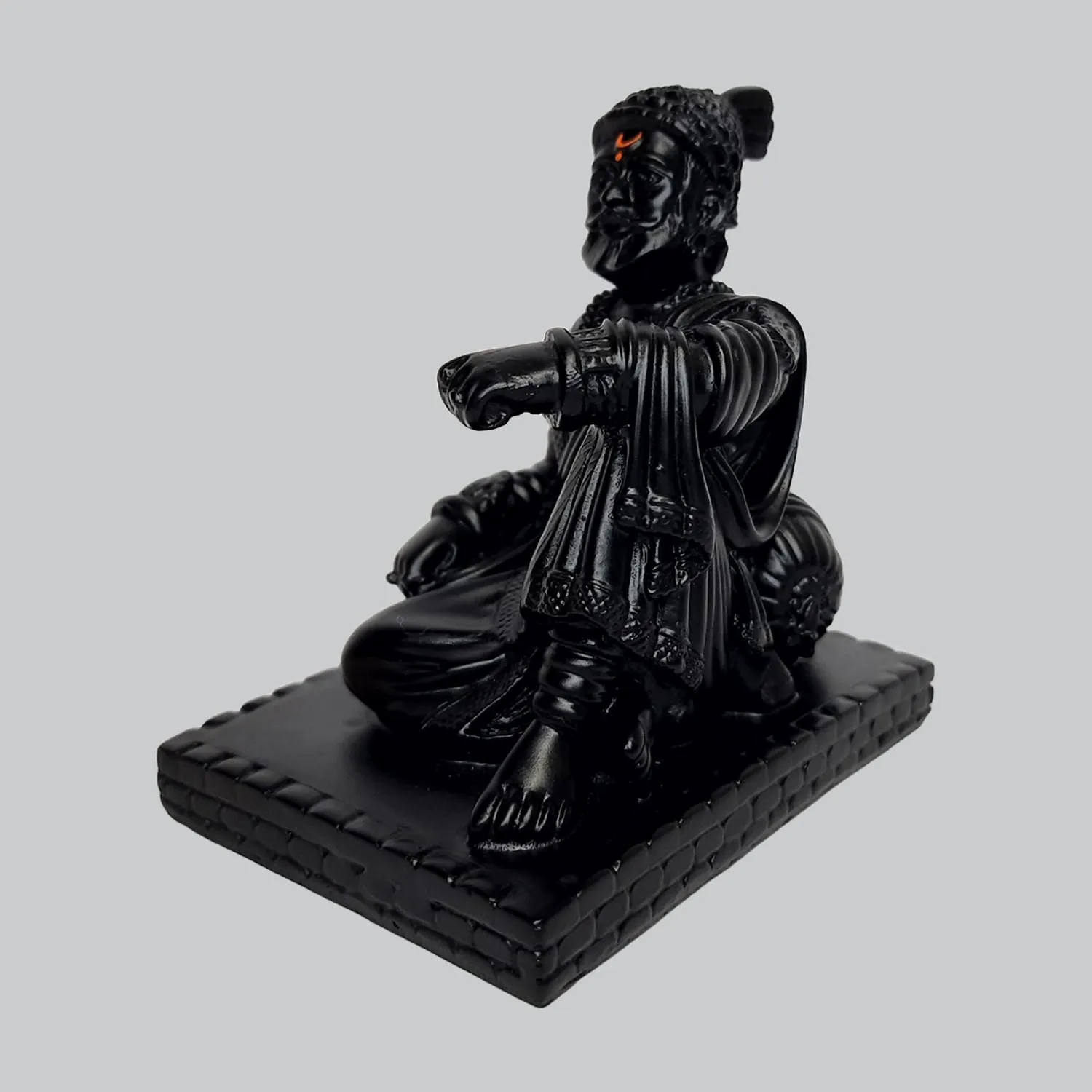 Resin Shivaji Maharaj Sitting on Base 3.5 in