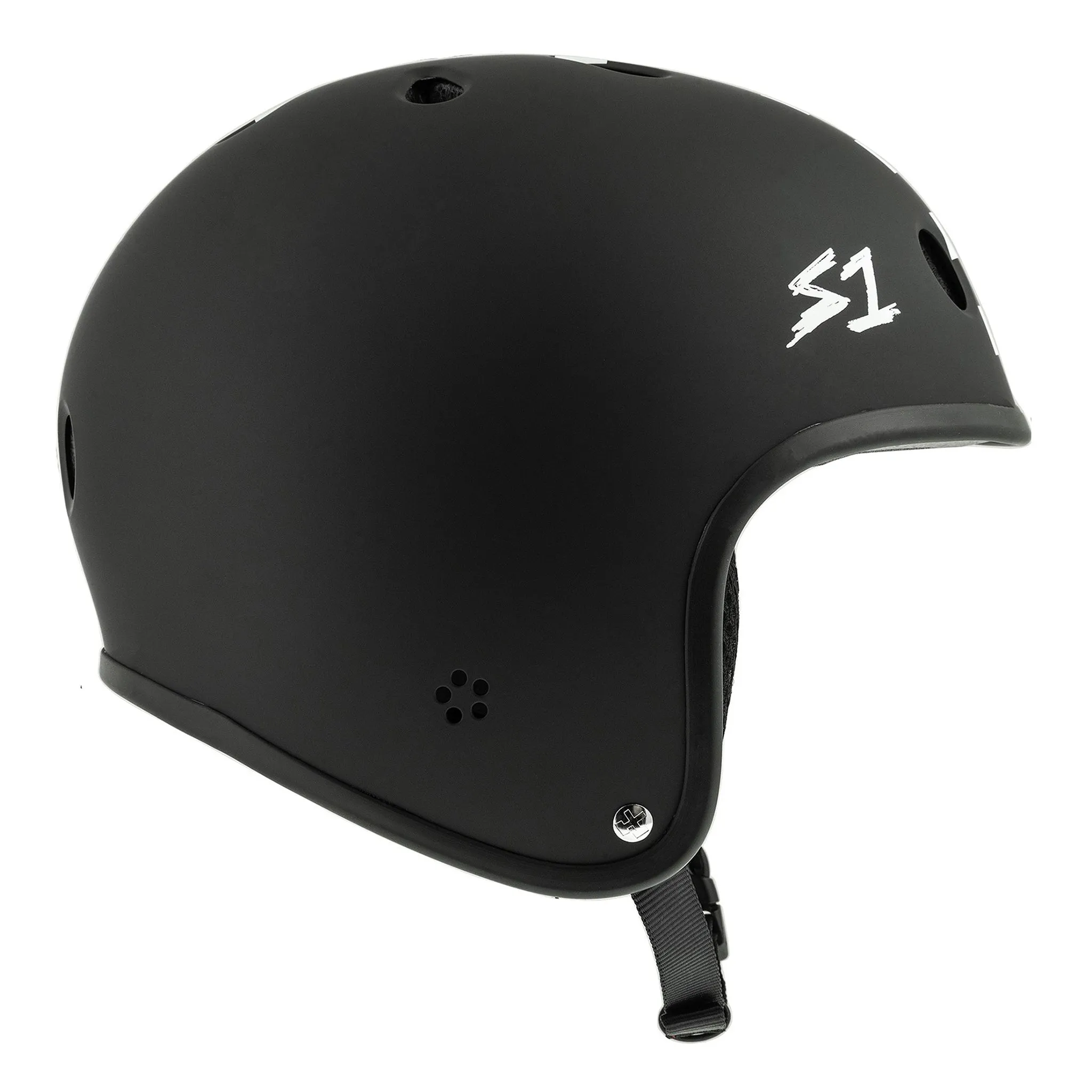 S1 Retro Lifer Helmet - Black Matte W White Checkers