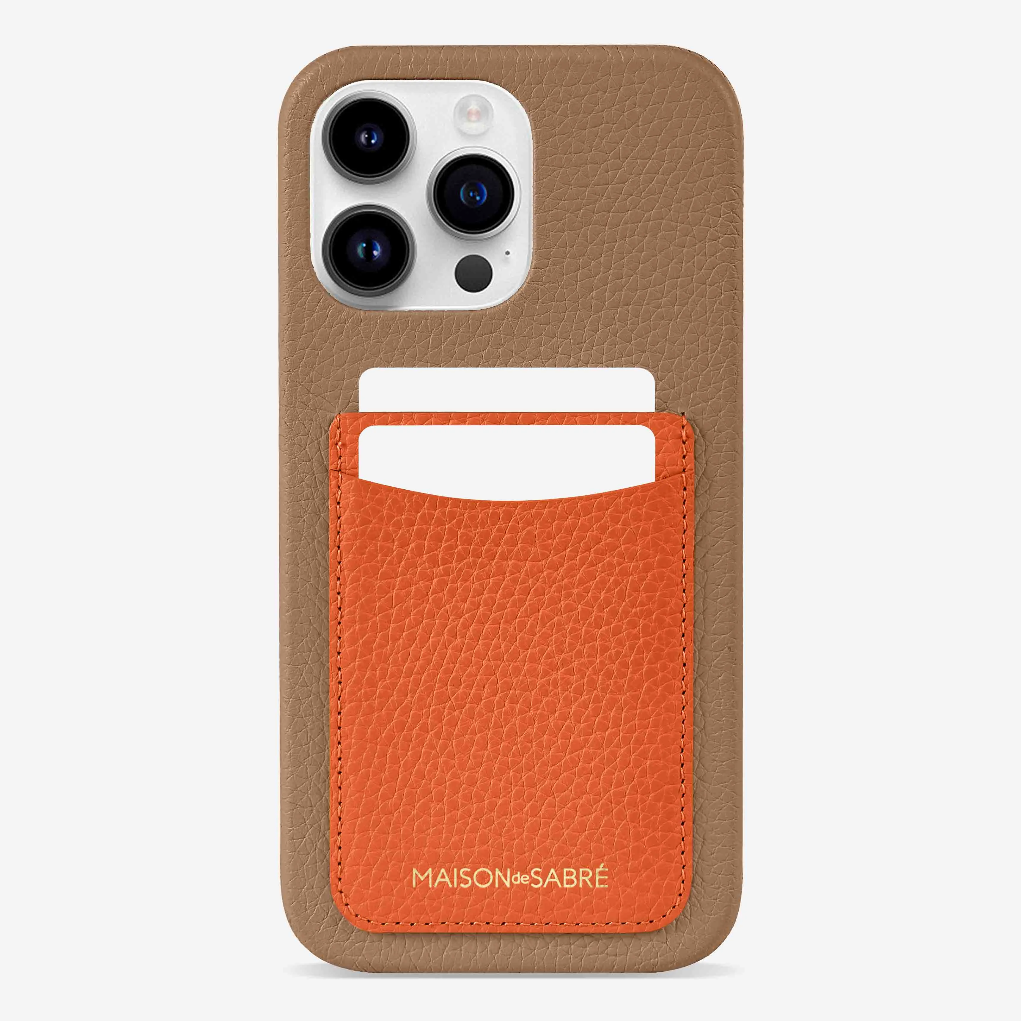 The Card Phone Case iPhone 14 Pro - Manhattan Sandstone