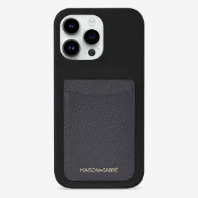 The Card Phone Case iPhone 14 Pro Max - Graphite Caviar